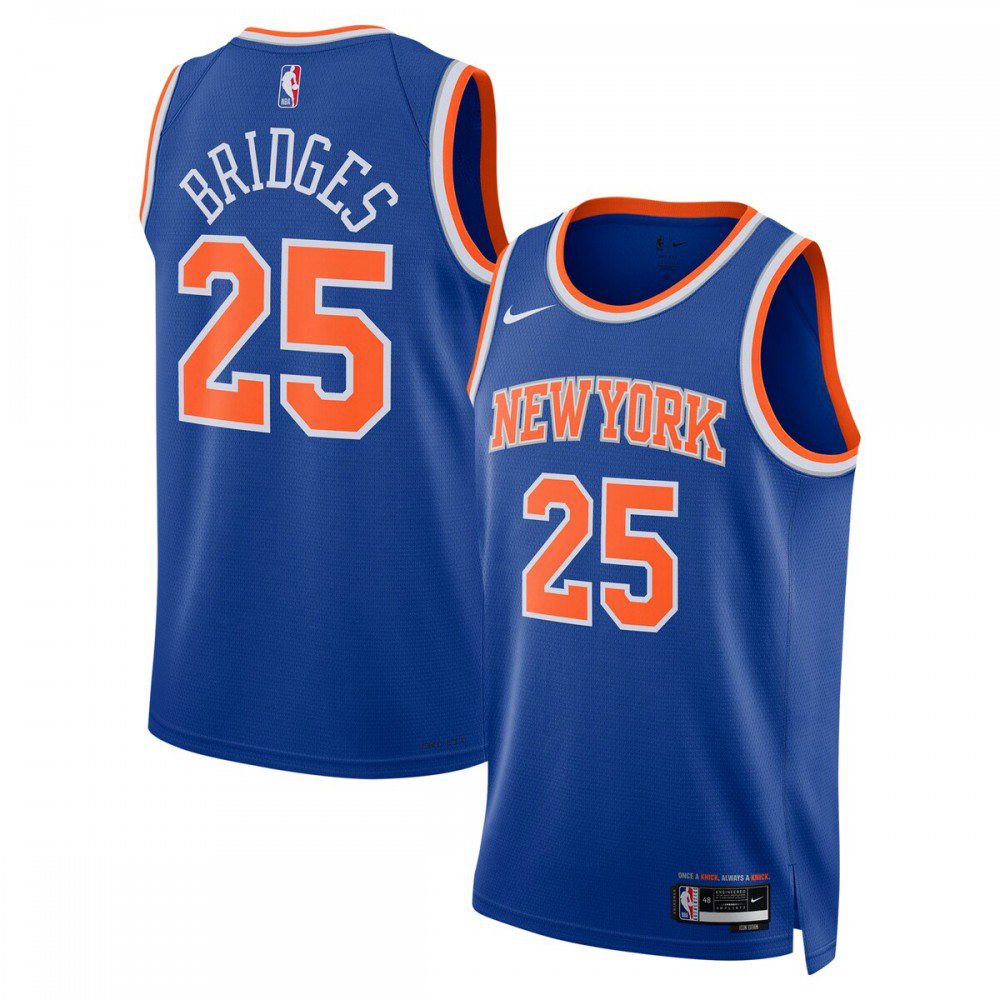 Mikal Bridges New York Knicks Unisex 2024 Offseason Addition Swingman Jersey - Blue-Pro Kit Vault | Brand New 26/27 Sports Jerseys
